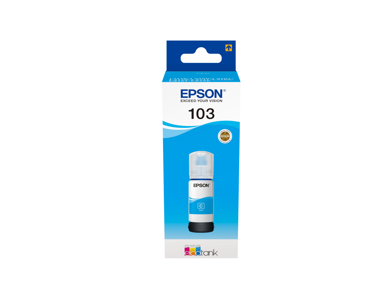 Epson 103 Cyan – bouteille d’encre originale