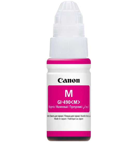 Canon GI-490 M Magenta – Bouteille d’encre magenta Canon d’origine (0665C001AC)