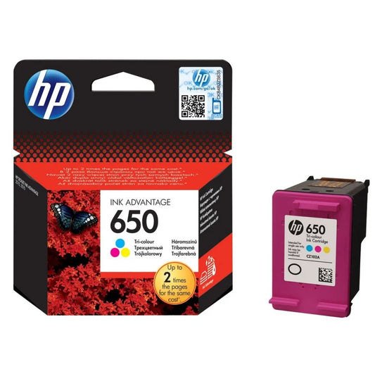 Cartouche d’encre originale HP 650 Trois couleurs – CZ102AE
