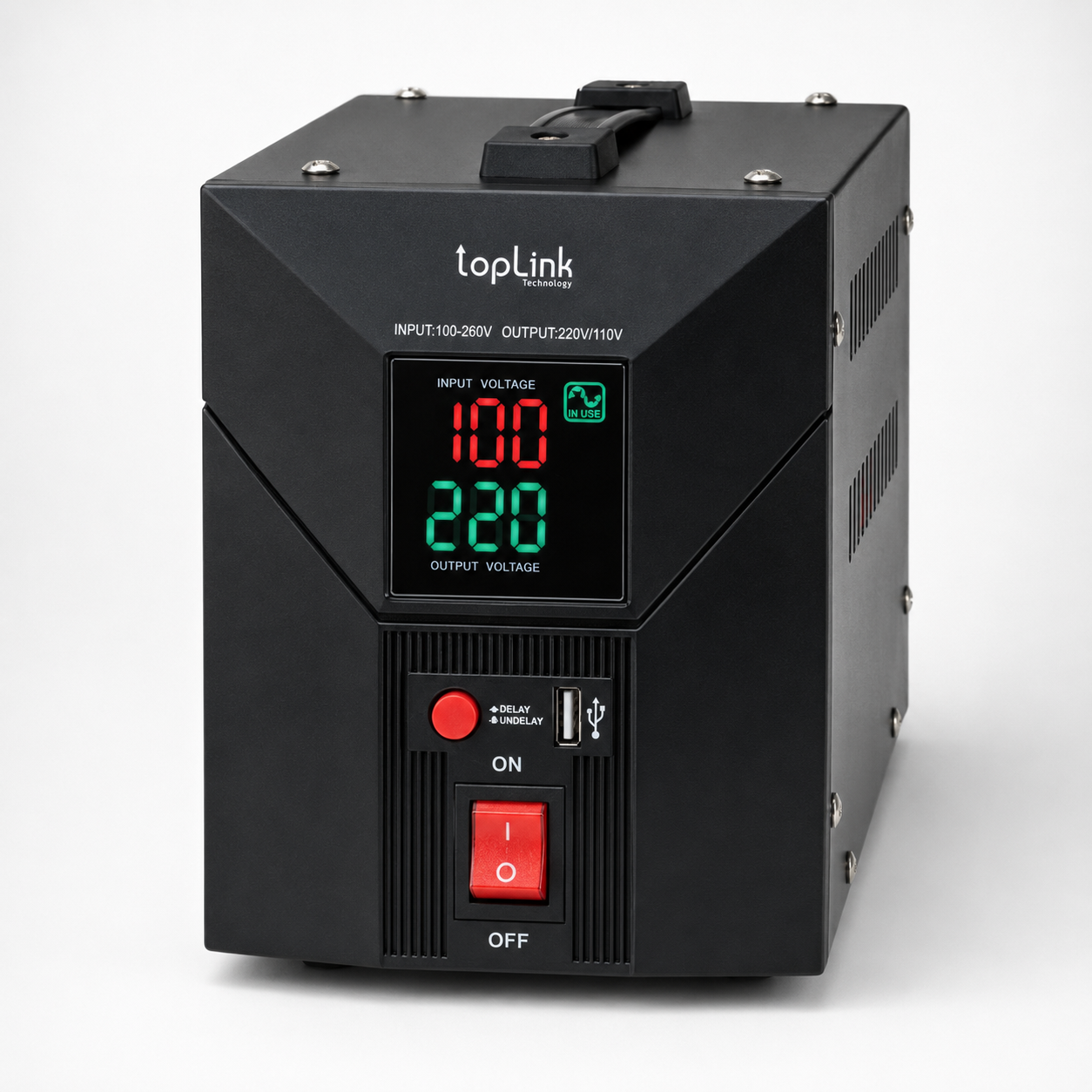 Régulateur de tension TopLink TL-AVR2000VA – Affichage digital – Sortie 110V