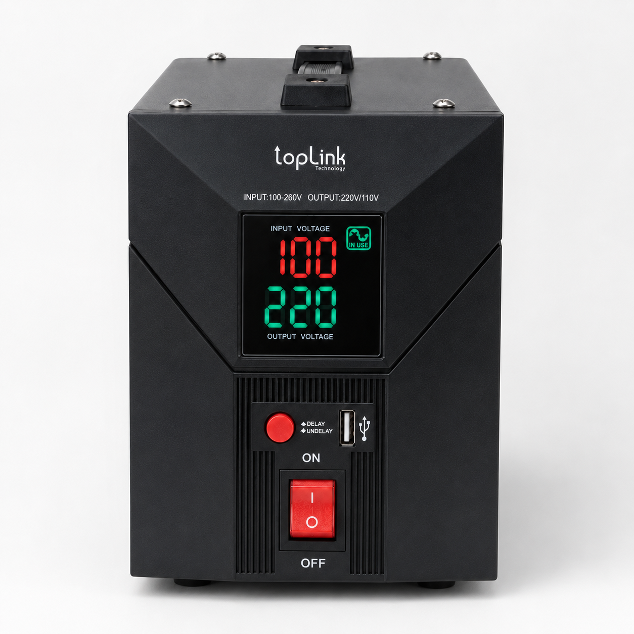 Régulateur de tension TopLink TL-AVR2000VA – Affichage digital – Sortie 110V