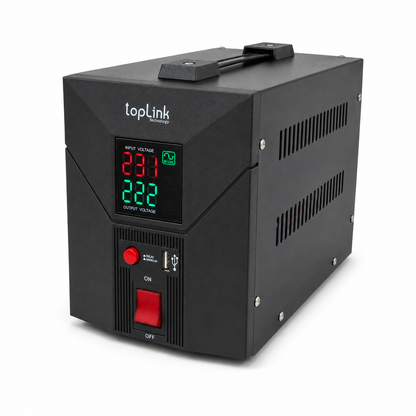 Régulateur de tension TopLink TL-AVR1000VA – Affichage digital – Sortie 110V
