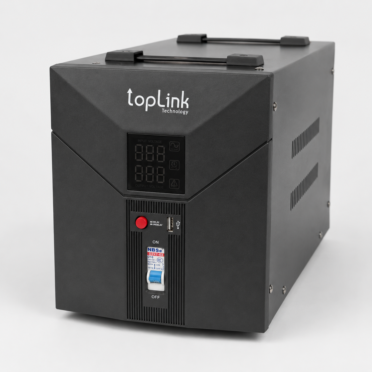 Régulateur de tension TopLink TL-AVR5000VA – Affichage digital – 2 sorties 220V