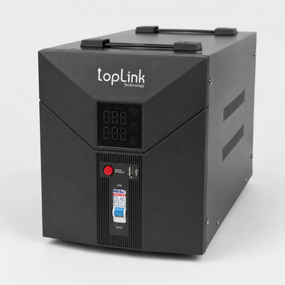 Régulateur de tension TopLink TL-AVR5000VA – Affichage digital – 2 sorties 220V
