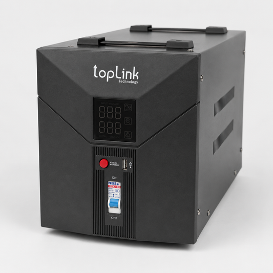 Régulateur de tension TopLink TL-AVR5000VA – Affichage digital – 2 sorties 220V