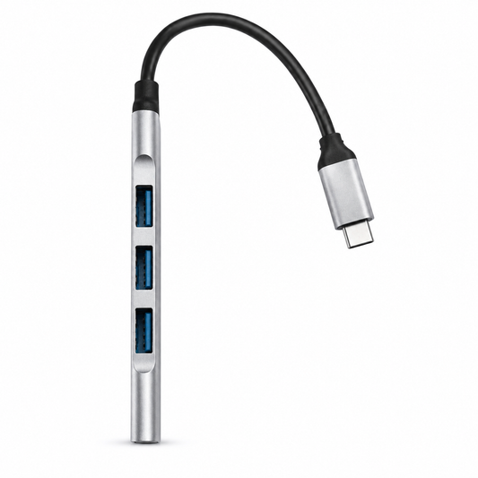 Hub USB-C 4 ports – 1× USB 3.0 + 3× USB 2.0 – Réf. 9701