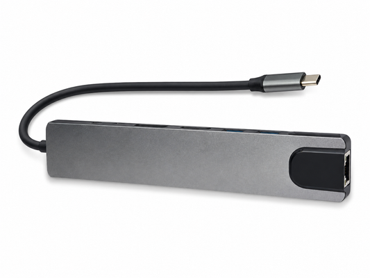 Hub USB-C 8-en-1 – HDMI 4K, RJ45, PD 87 W, SD/TF