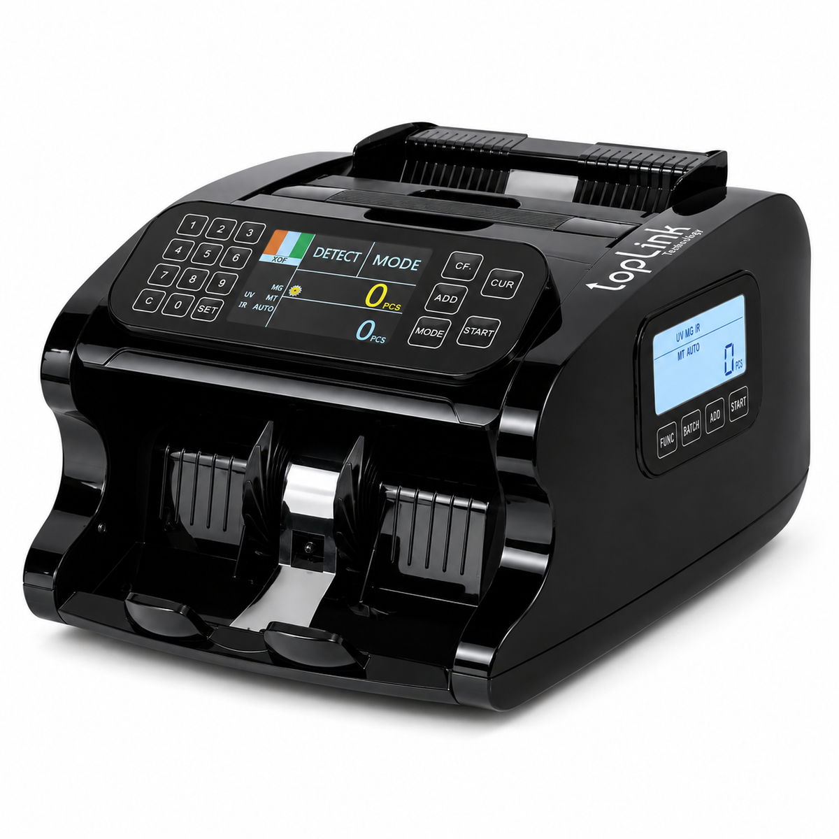 TOPLINK TL-MC41 – Compteuse de billets double affichage avec détection UV / MG / IR