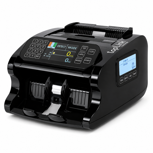 TOPLINK TL-MC41 – Compteuse de billets double affichage avec détection UV / MG / IR