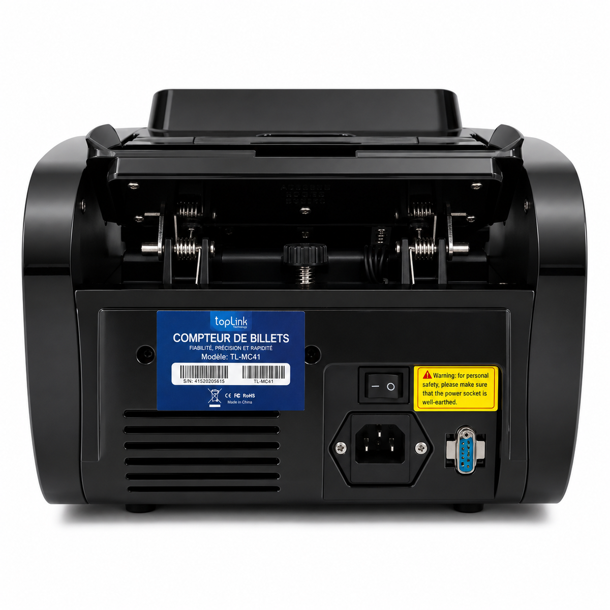 TOPLINK TL-MC41 – Compteuse de billets double affichage avec détection UV / MG / IR