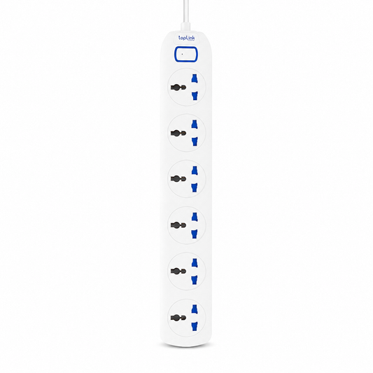 TOPLINK TL-P6250A – Multiprise universelle 6 voies – 2500W – Câble 1,8 m