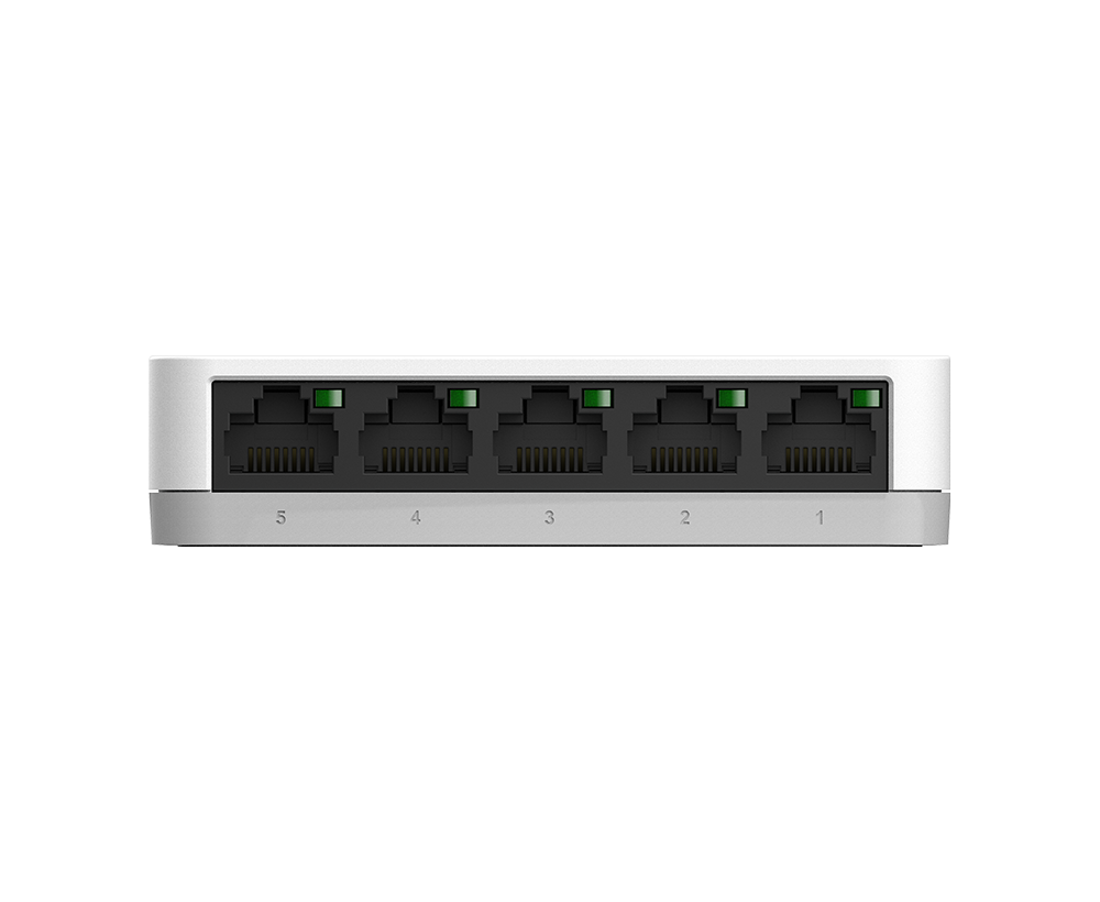 D-Link DGS-1005A — ports réseau, vue officielle