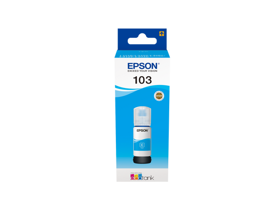 Epson 103 Cyan – bouteille d’encre originale