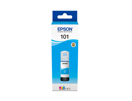 Bouteille Epson 101 Cyan, 70 ml — visuel officiel