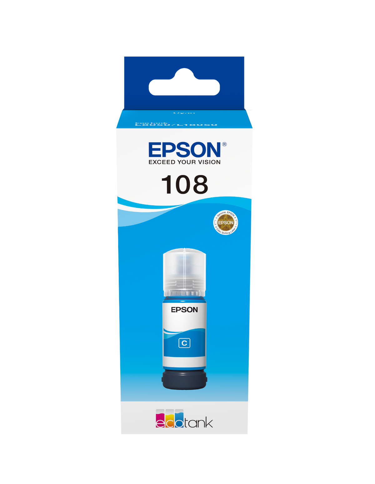 Bouteille Epson 108 cyan C13T09C24A — vue officielle 1
