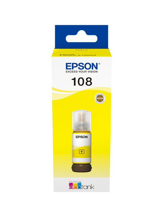 Bouteille Epson 108 jaune C13T09C44A — vue officielle 1