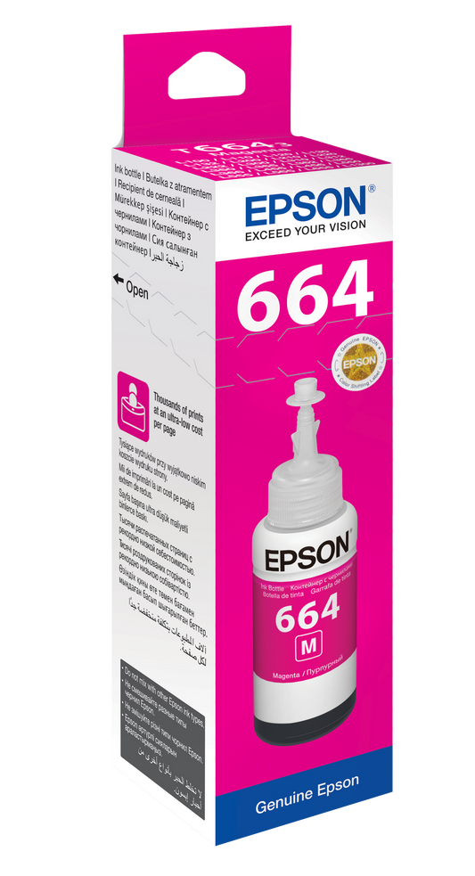 Bouteille Epson 664 Magenta, 70 ml — visuel officiel