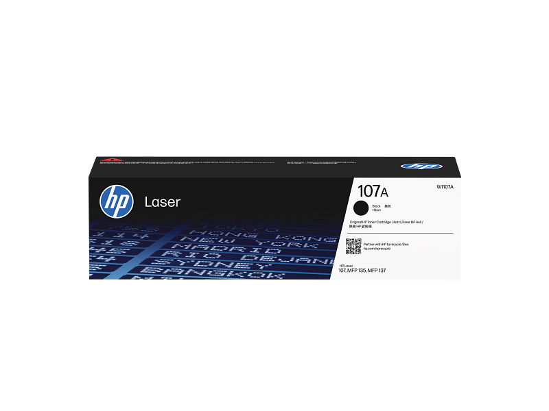 HP 107A noir W1107A — vue officielle 1