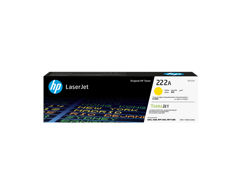 HP 222A jaune W2222A — vue officielle 1
