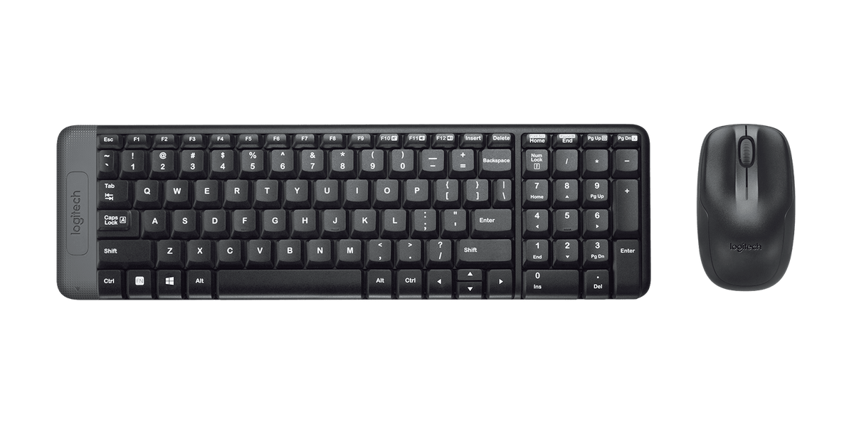 MK220 Wireless Keyboard and Mouse Combo - Black - English US (QWERTY) — vue 1
