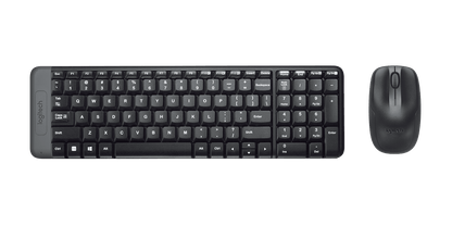 MK220 Wireless Keyboard and Mouse Combo - Black - English US (QWERTY) — vue 1
