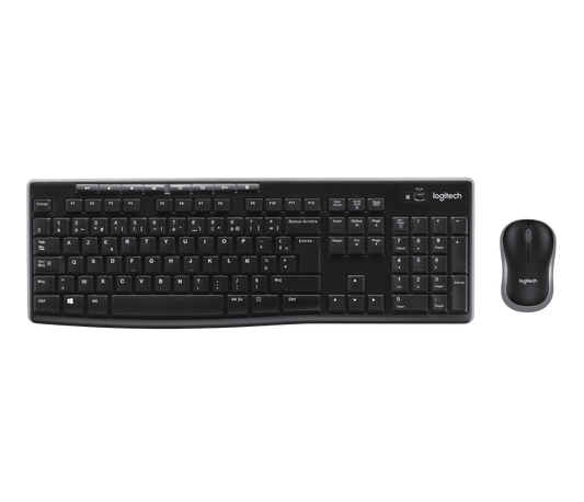 Ensemble clavier et souris sans fil MK270 - Noir - Français (AZERTY) — vue 1