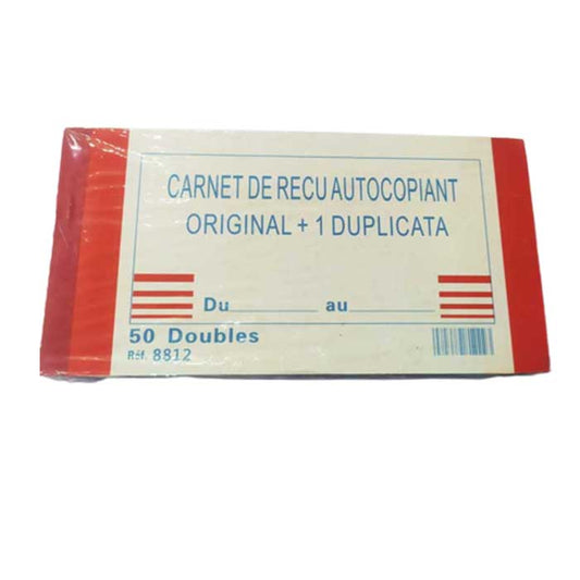 Carnet Recu Autocopiant
